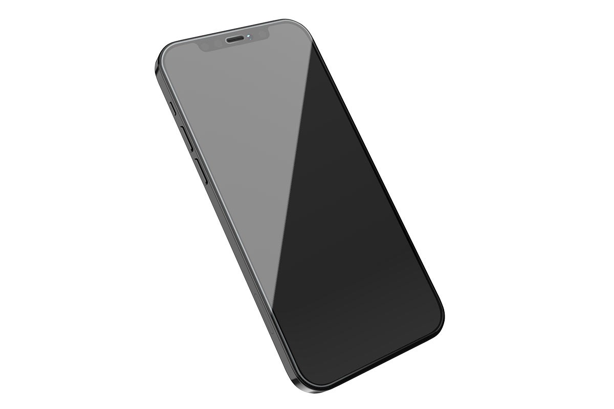 Защитное стекло дисплея iPhone 12 Mini (5.4)  HOCO Flash attach Full Screen HD tempered glass  черн