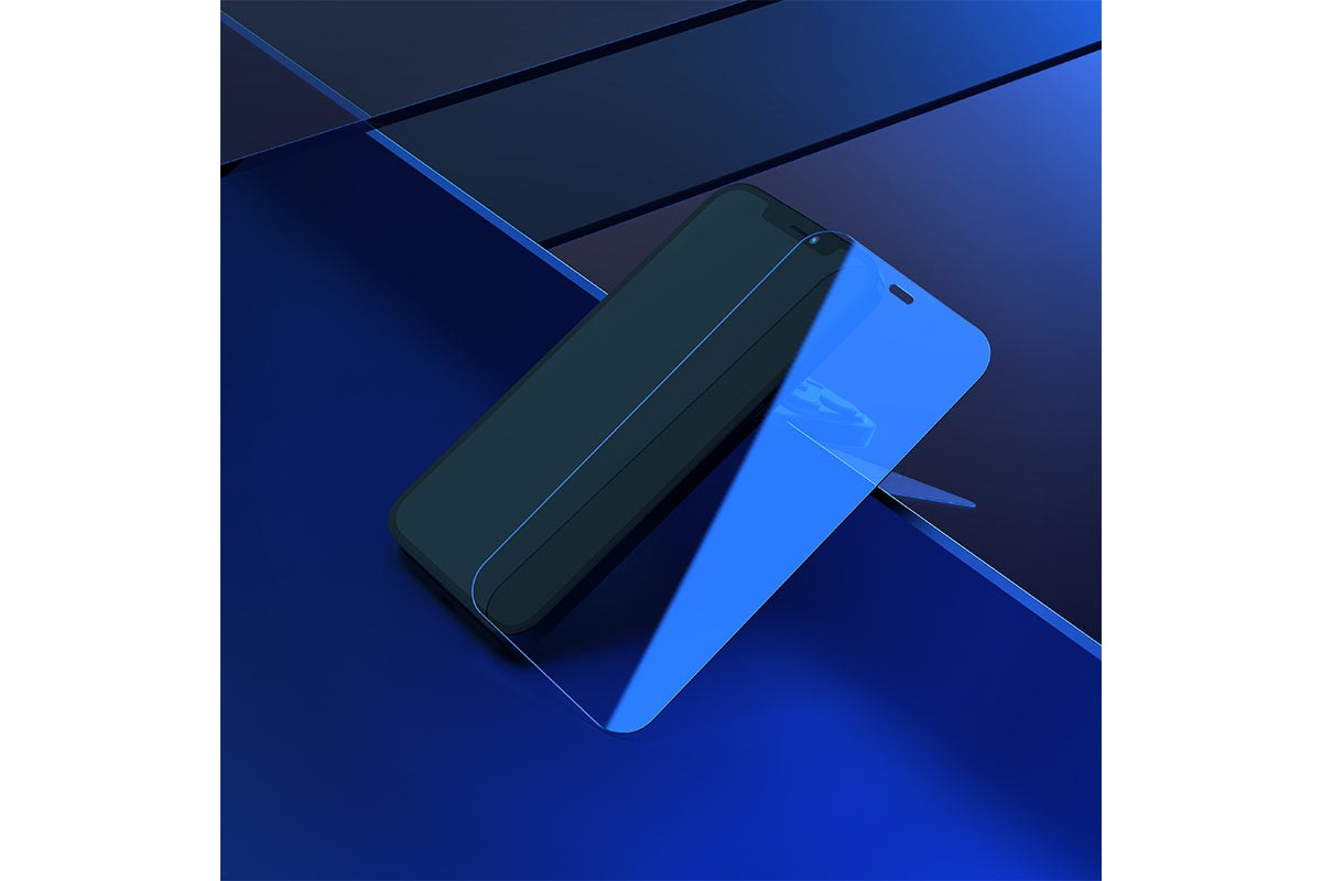 Защитное стекло дисплея iPhone 12 Mini (5.4)  HOCO Flash attach Full Screen HD tempered glass  черн