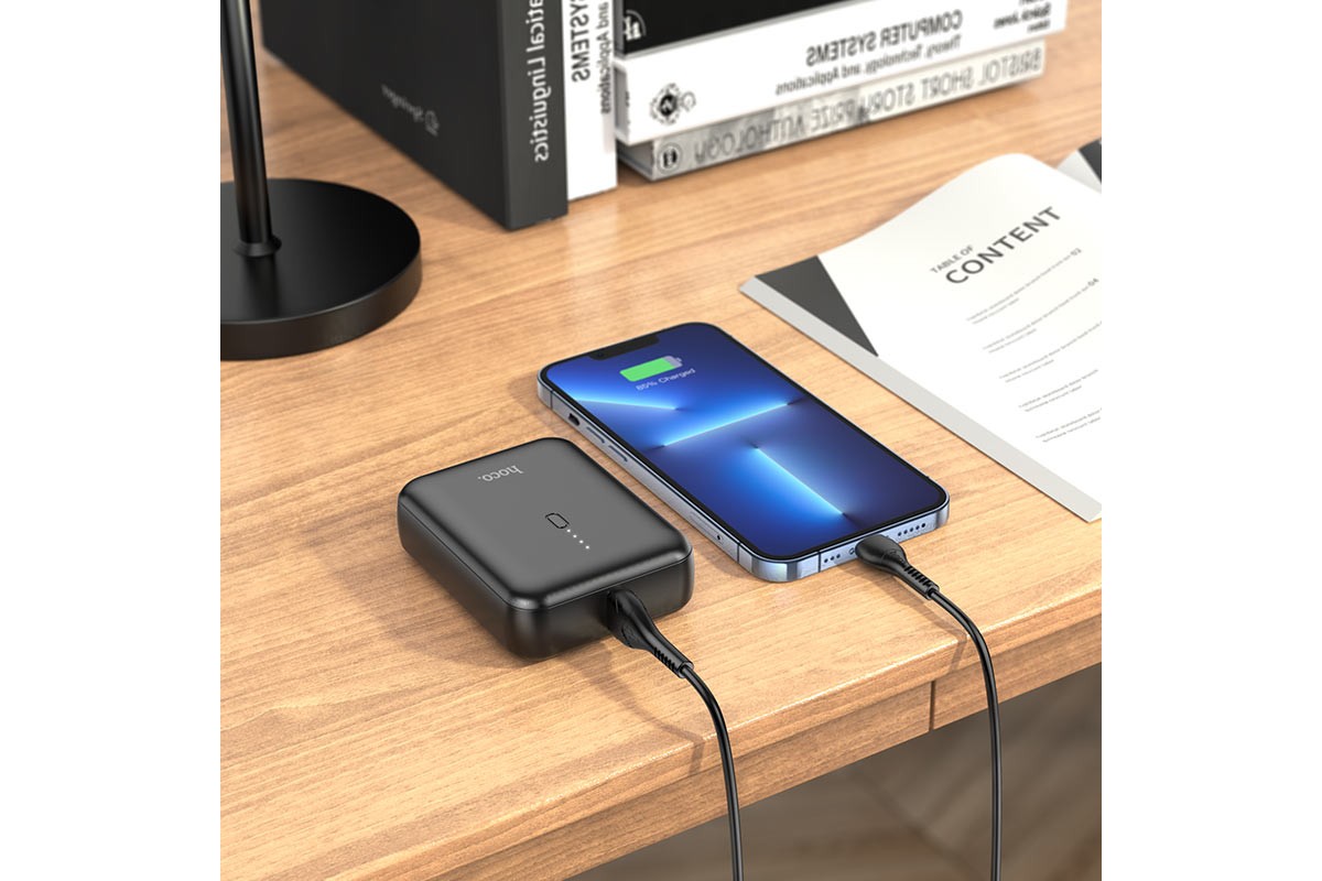Универсальный дополнительный аккумулятор HOCO J96 power bank (5000 mAh) черный