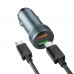 Автомобильное зарядное устройство АЗУ USB + USB-С + кабель Type-C HOCO Z49B  38W (черный)