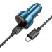 Автомобильное зарядное устройство АЗУ USB + USB-С + кабель Type-C HOCO Z50  48W PD30W+QC3.0 (серый)