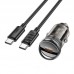 Автомобильное зарядное устройство АЗУ USB-С + кабель Type-C HOCO Z53 PD30W (черный прозрачный)