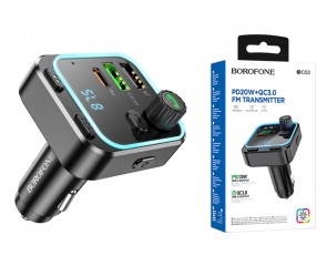 FM-Модулятор BOROFONE BC53 Higway PD20W + QC3.0 car BT FM transmitter