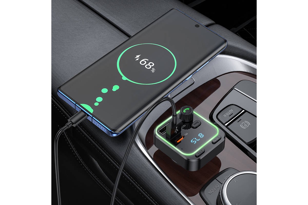 FM-Модулятор BOROFONE BC53 Higway PD20W + QC3.0 car BT FM transmitter