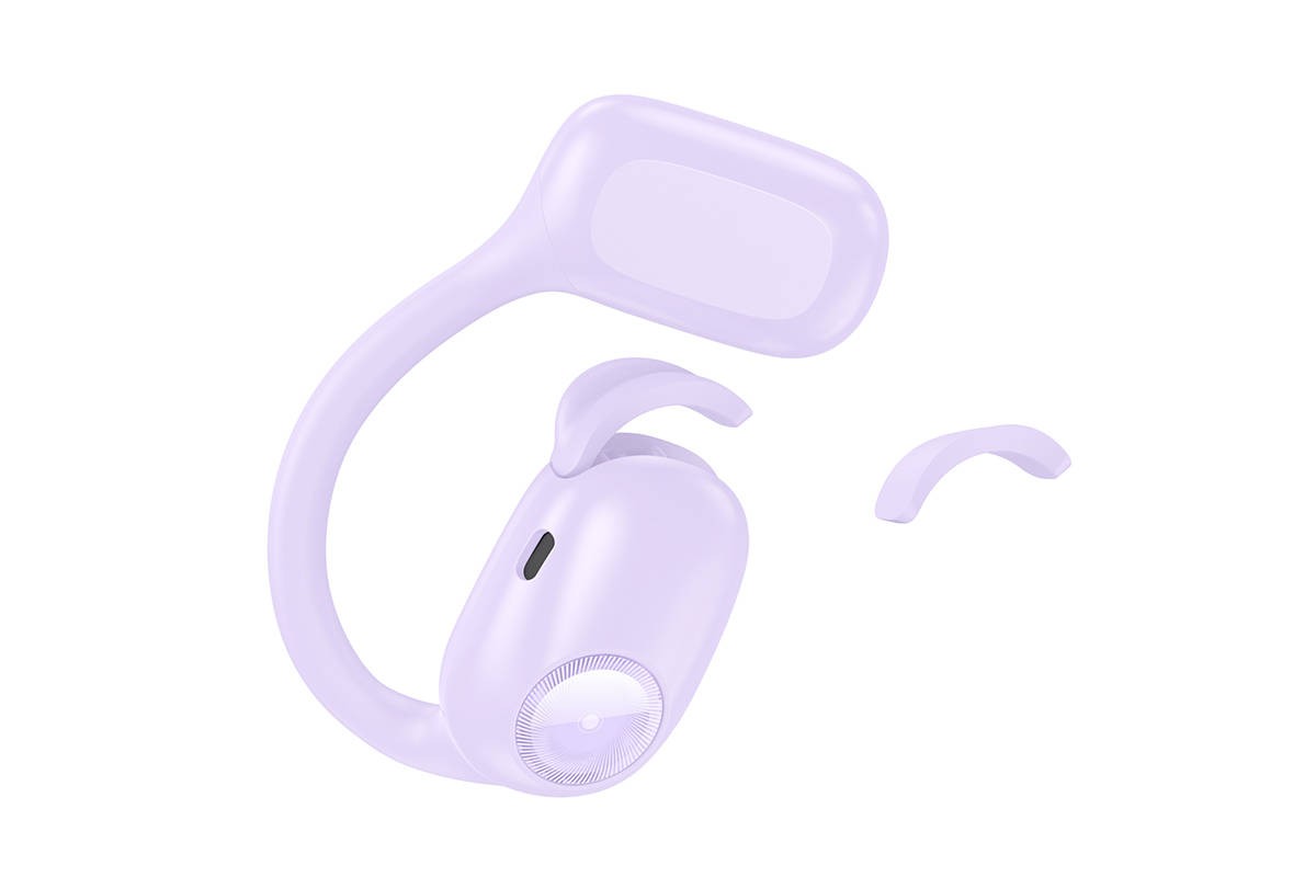 Наушники вакуумные беспроводные HOCO EA3 Talent open true wireless BT headset (фиолетовый)