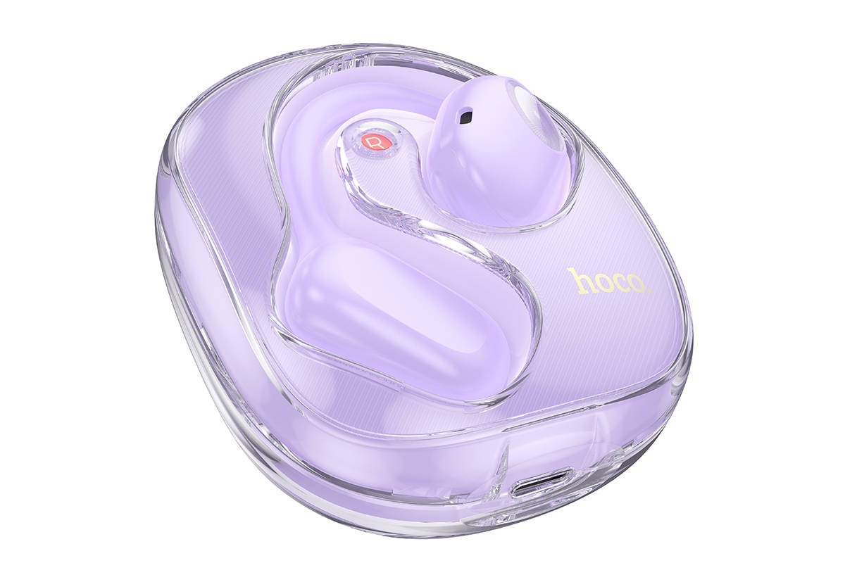 Наушники вакуумные беспроводные HOCO EA3 Talent open true wireless BT headset (фиолетовый)