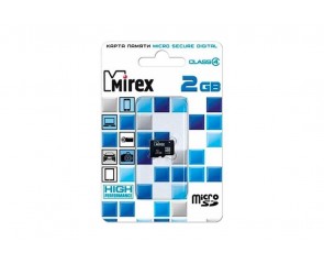 Карта памяти Mirex 2GB MicroSD c адаптером