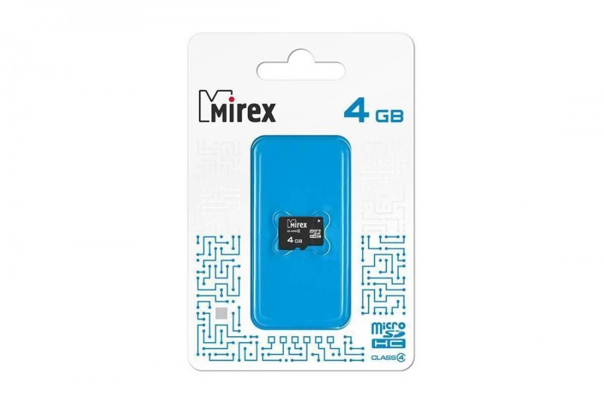 Карта памяти Mirex 8GB MicroSD (Class4) без адаптера