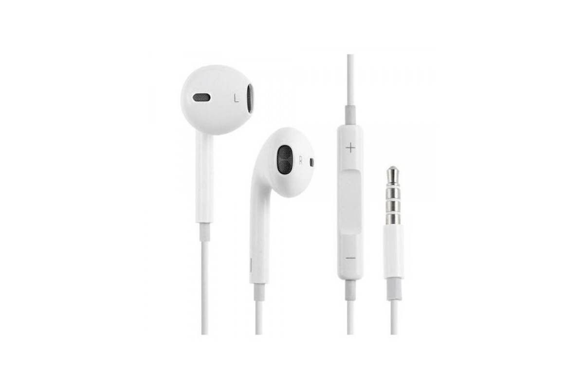 Гарнитура HOCO M1 (наушники с микрофоном) iPhone 5/5S/5SE/5C цвет белый (под оригинал)