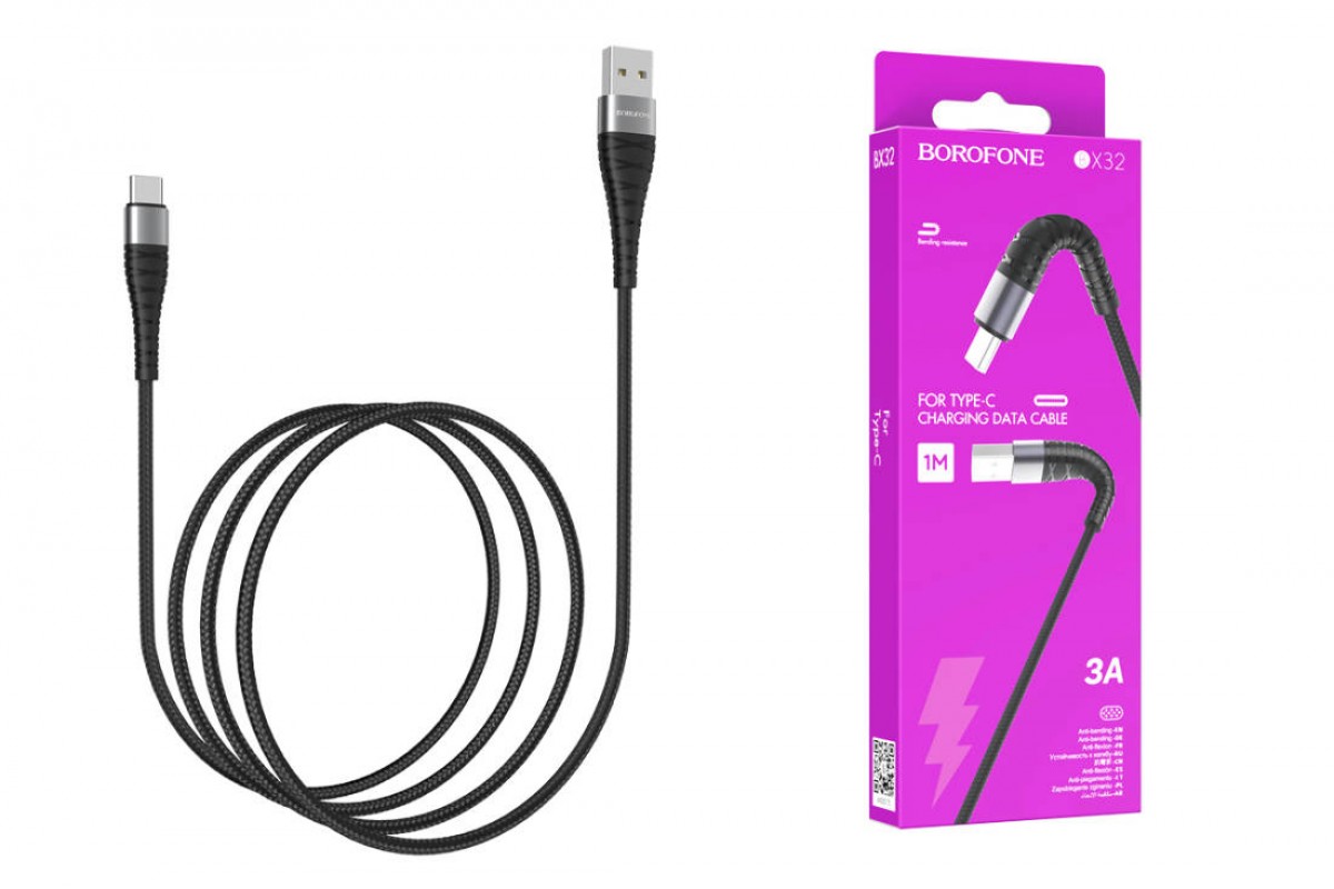 Кабель USB BOROFONE BX32 Type-C cable (черный) 1 метр