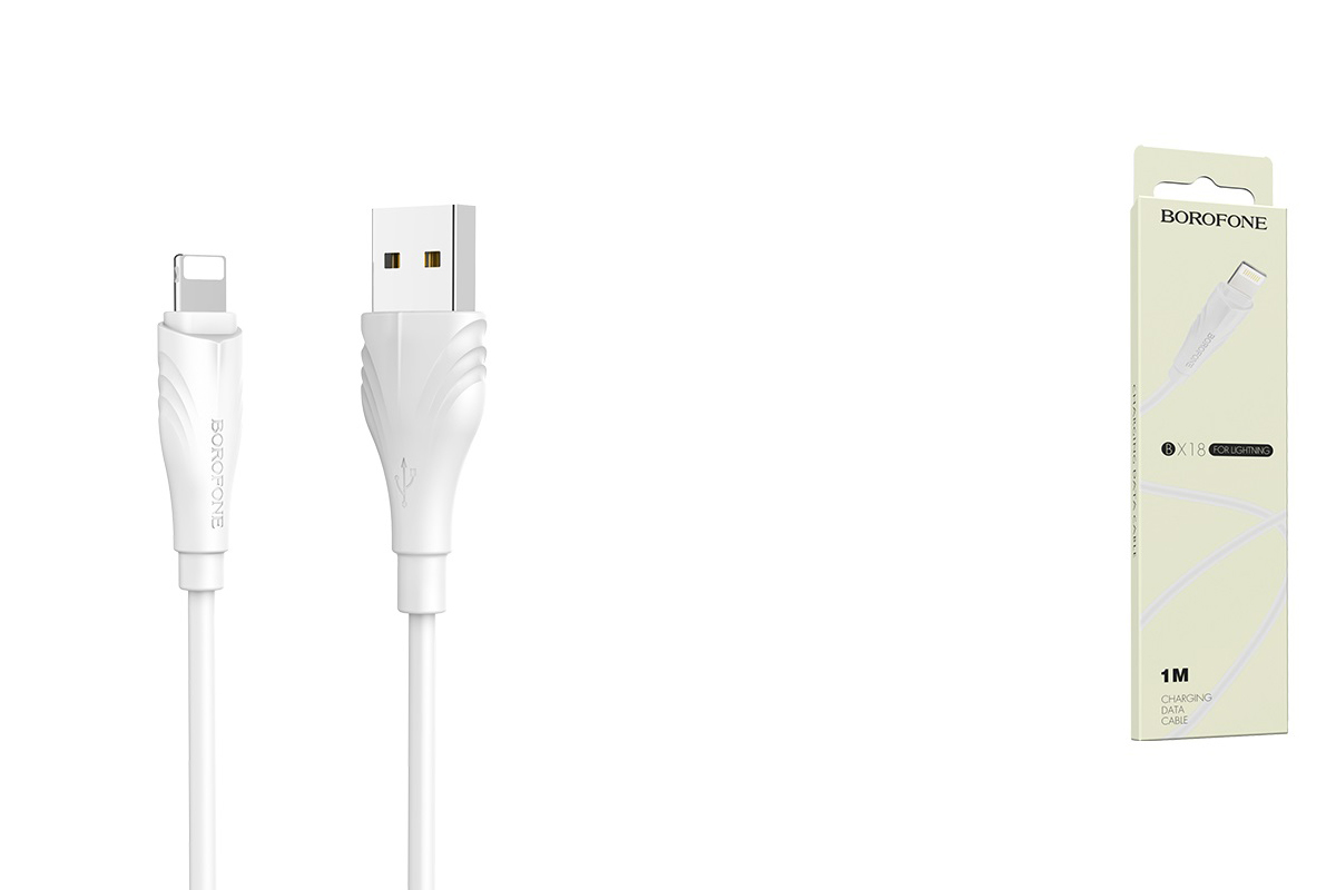 Кабель для iPhone BOROFONE BX18 Optimal charging data cable for Lightning 1м белый