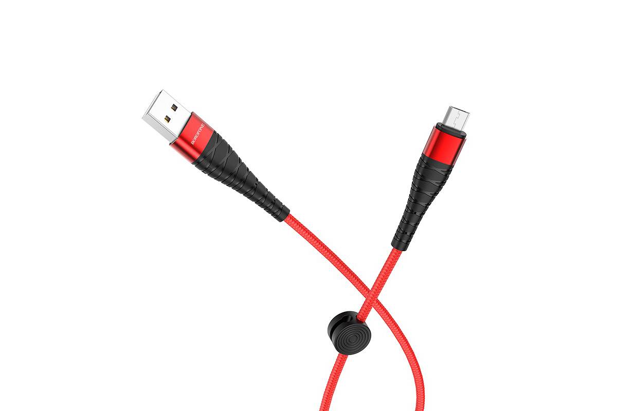 Кабель USB micro USB BOROFONE BX32 Munificent charging data cable for Micro (красный) 1 метр