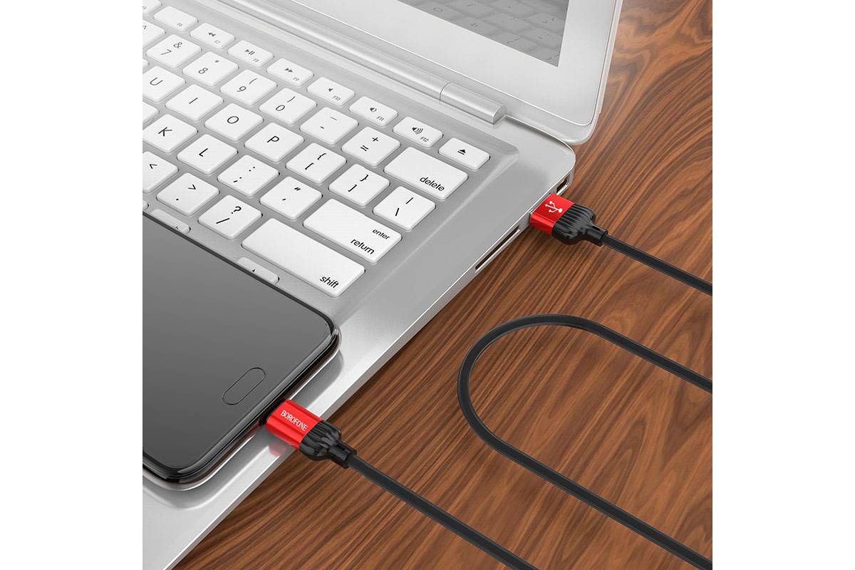 Кабель USB micro USB BOROFONE BX28 Dignity charging data cable  (красный) 1 метр