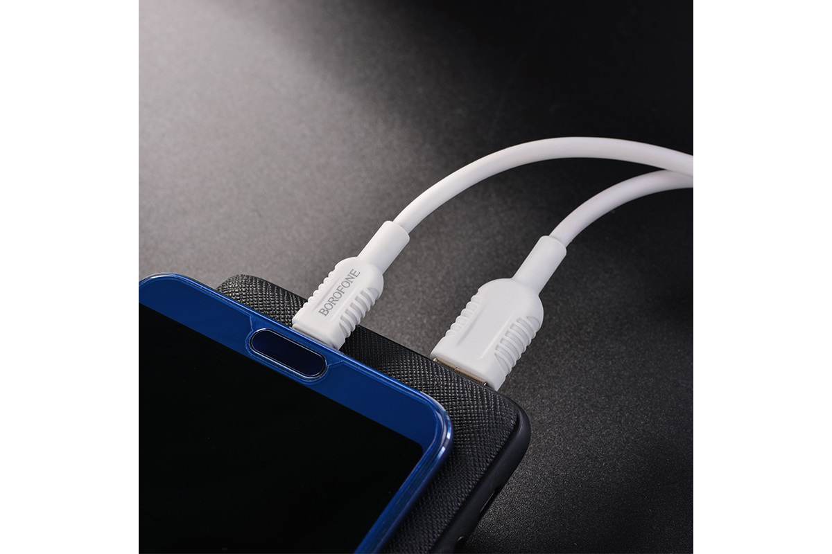 Кабель USB BOROFONE BX33 5A Billow flash Type-C cable (белый) 1 метр