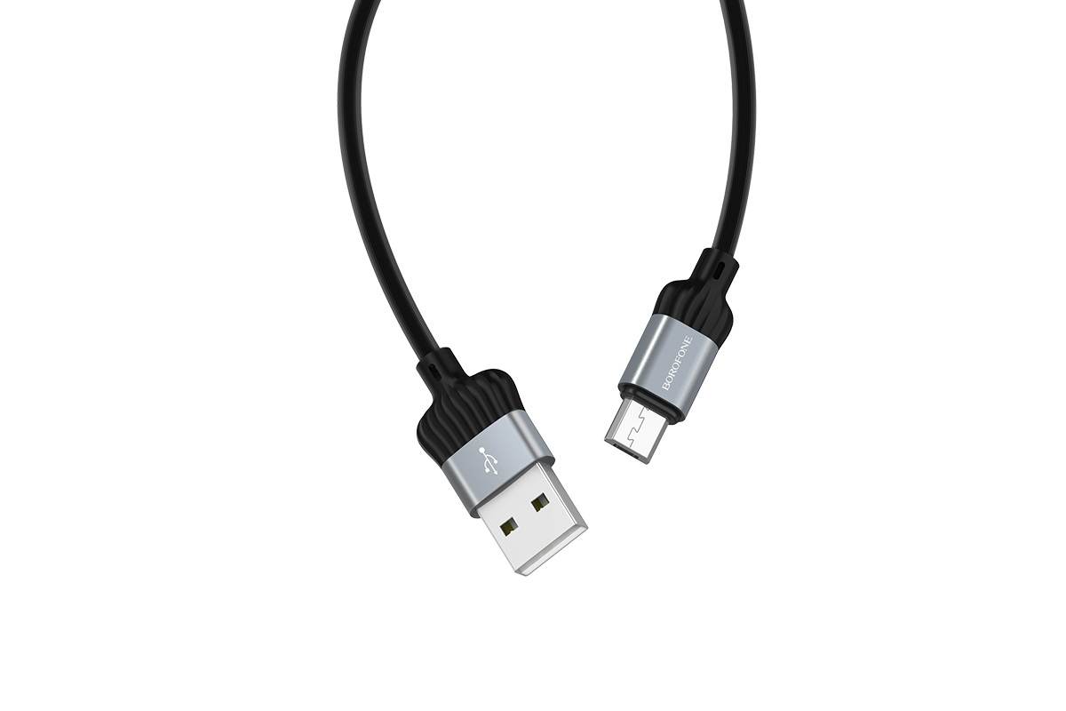Кабель USB micro USB BOROFONE BX28 Dignity charging data cable  (серый) 1 метр