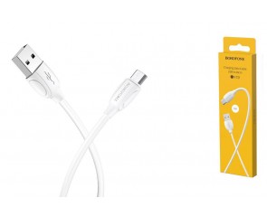 Кабель USB - MicroUSB BOROFONE BX19 2A (белый) 1м