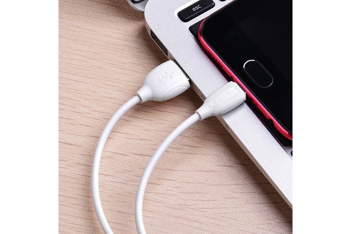 Кабель USB micro USB BOROFONE BX19 Benefit charging data cable (белый) 1 метр