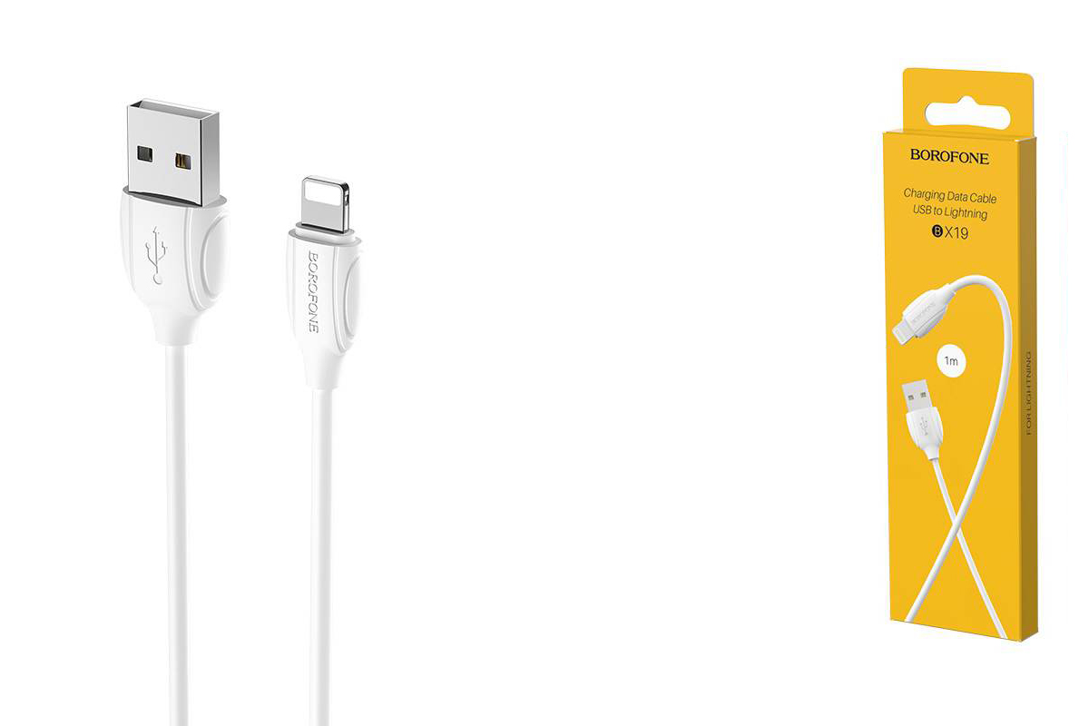 Кабель для iPhone BOROFONE BX19 Benefit charging data cable for Lightning 1м белый