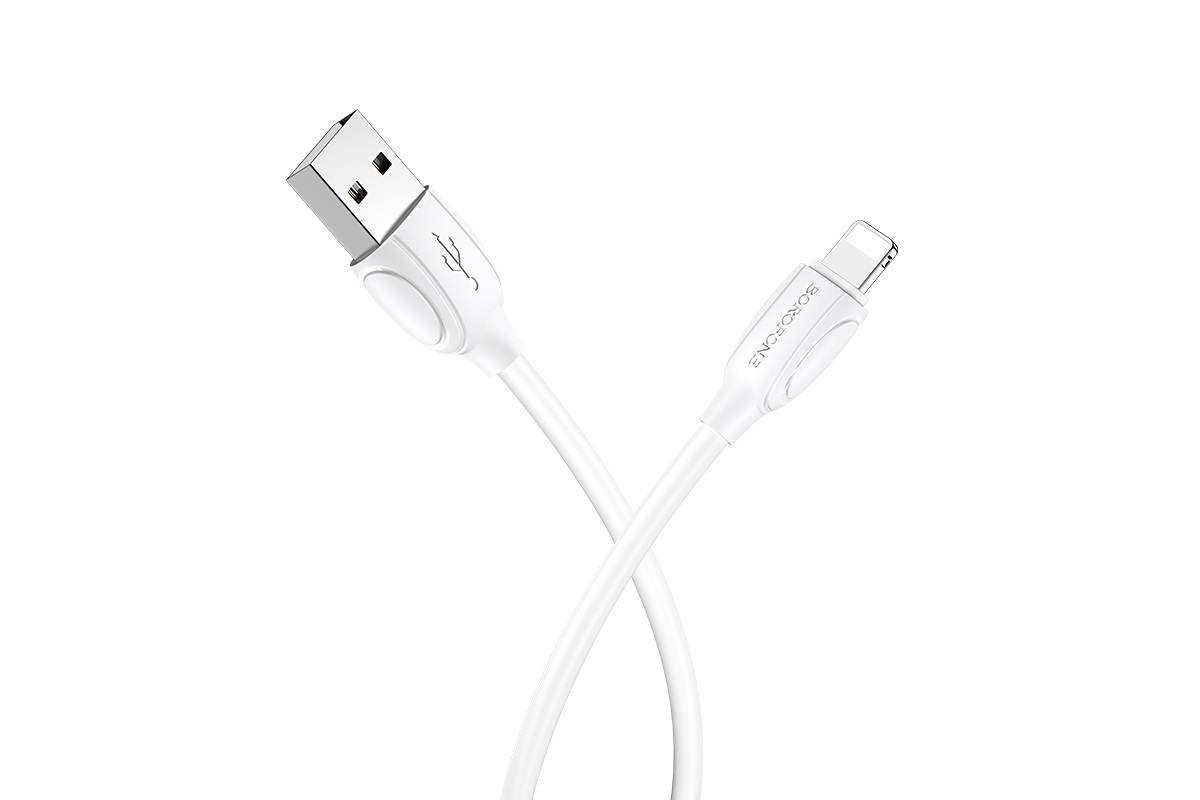 Кабель для iPhone BOROFONE BX19 Benefit charging data cable for Lightning 1м белый