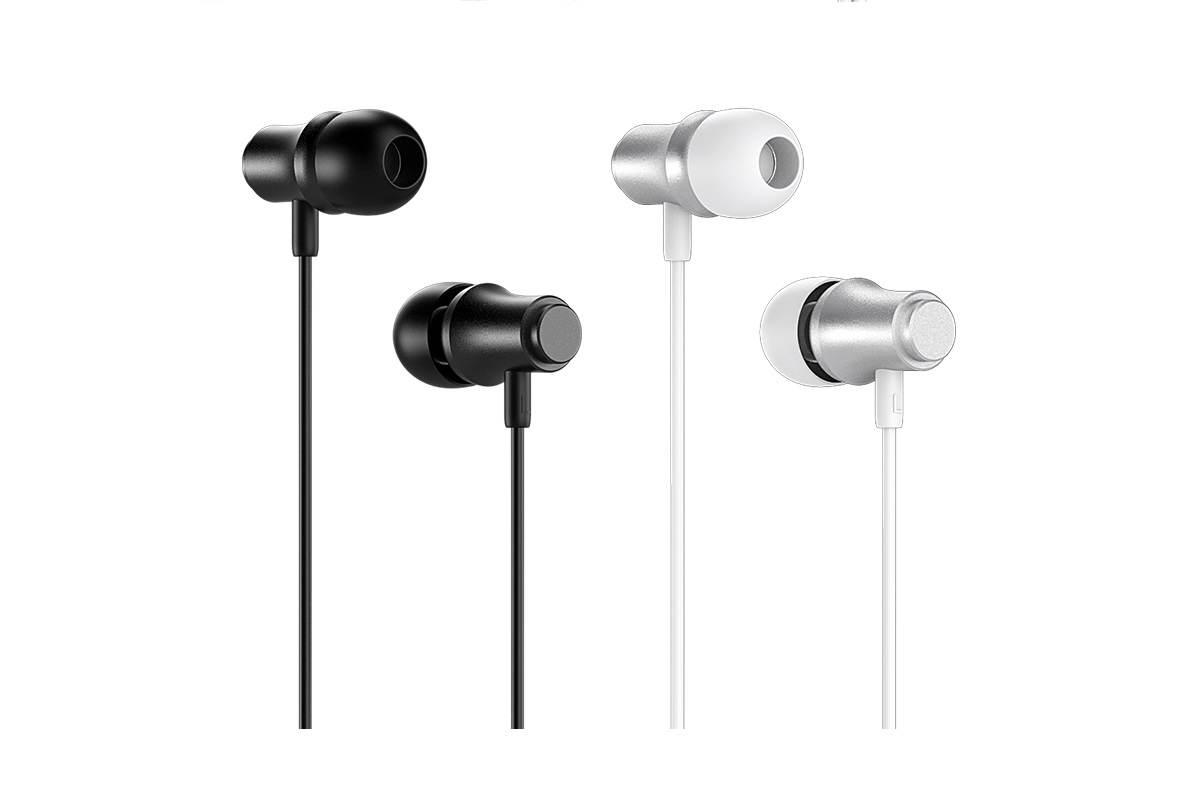 Гарнитура BOROFONE BM29 Gratified Universal earphones 3.5мм цвет серебристая