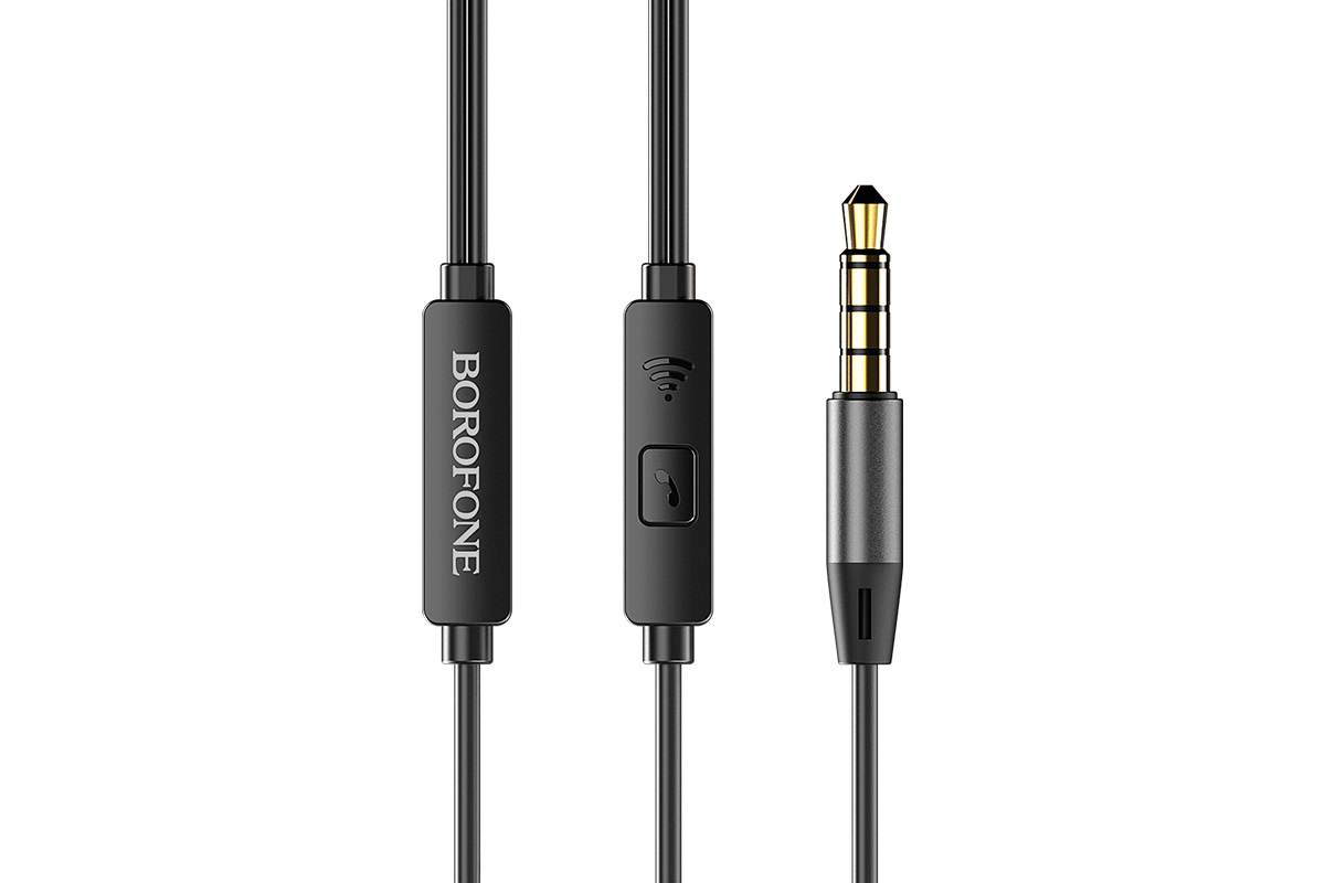 Гарнитура BOROFONE BM29 Gratified Universal earphones 3.5мм цвет черная
