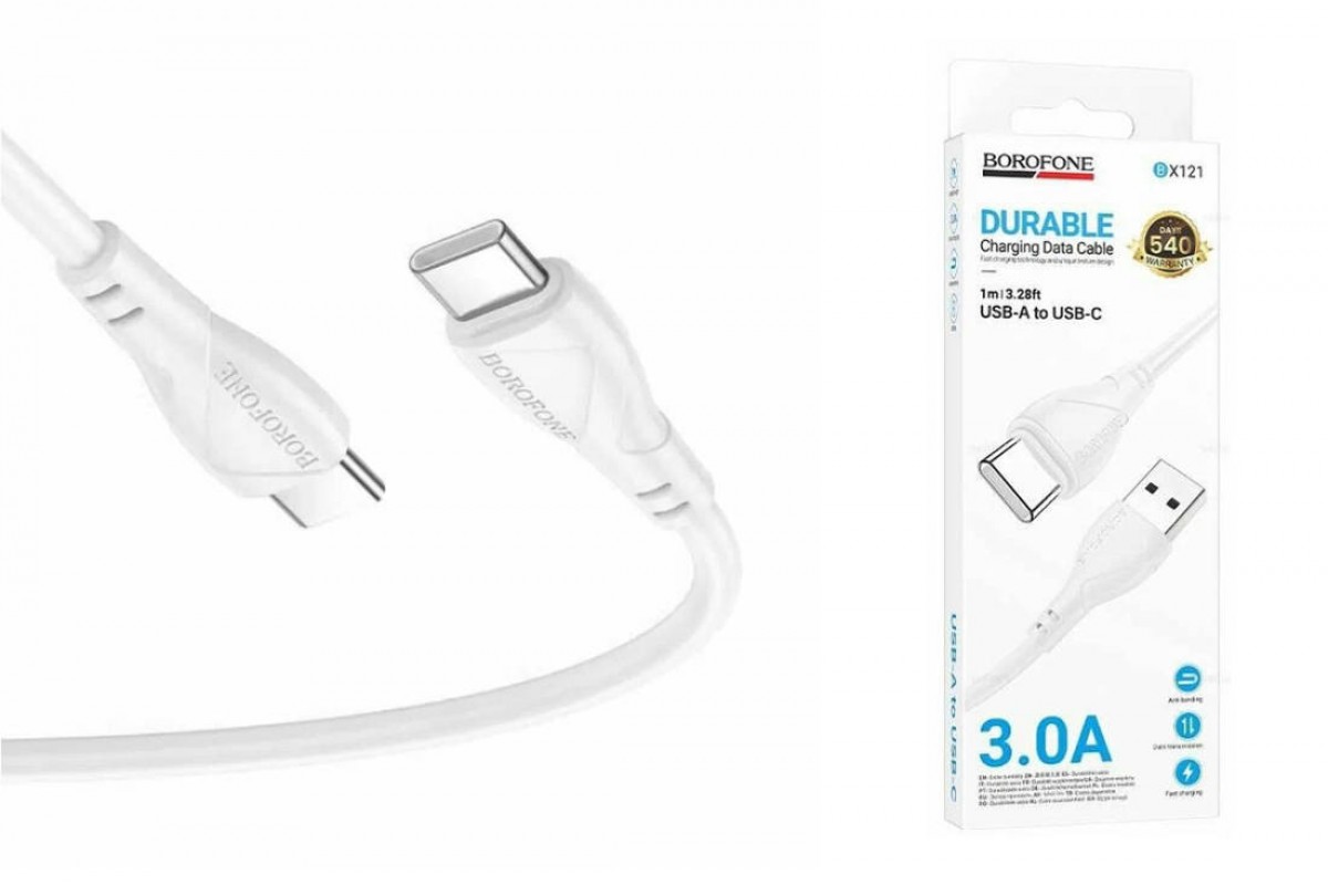 Кабель USB - USB Type-C BOROFONE BX121 (белый) 1м