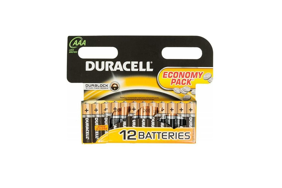 Батарейка алкалиновая Duracell LR03 AAA/12BL (MN2400) (цена за блистер 12 шт)