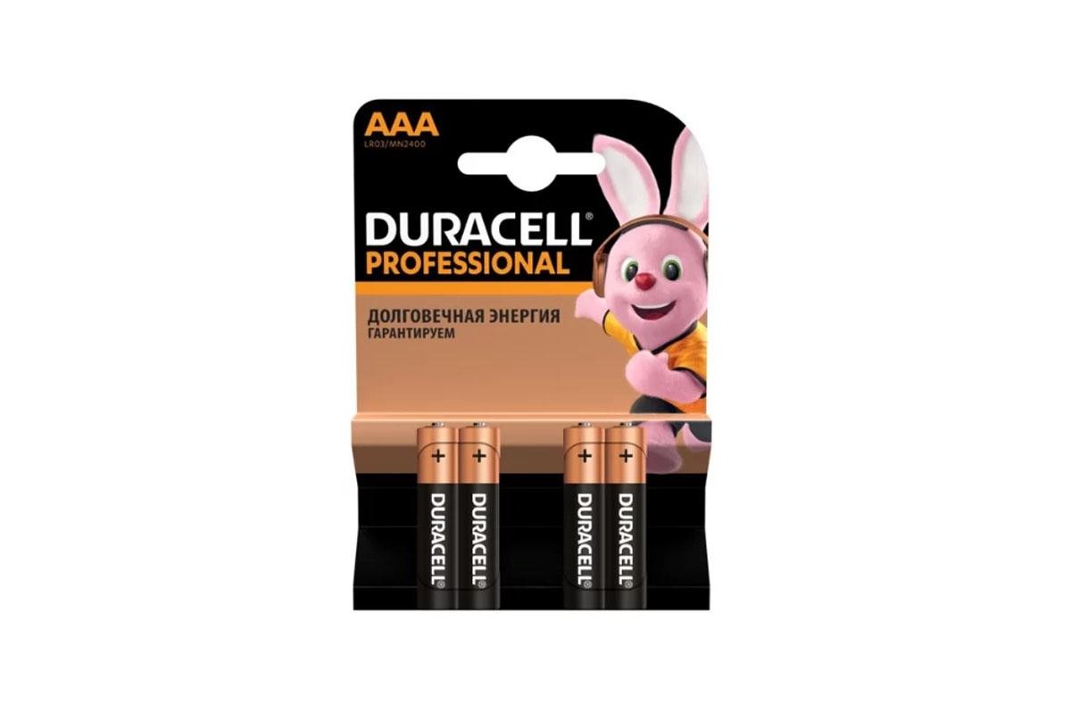 Батарейка алкалиновая Duracell LR03 AAA/4BL (MN2400)  (цена за блистер 4 шт)