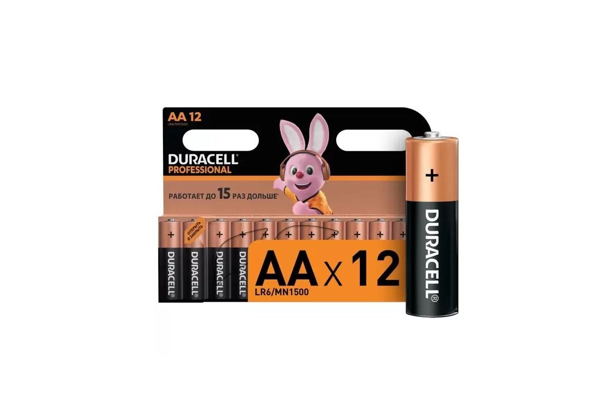 Батарейка алкалиновая Duracell LR6 AA/12BL (MN1500) (цена за блистер 12 шт)
