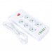 Сетевой фильтр Amper 4,0м, 6 розеток, 10А, 2500 Вт, 4usb,2Type-C, белый. JH-1076U-4W Сетевой фильтр Amper 4,0м, 6 розеток, 10А, 2500 Вт, 4usb,2Type-C, белый. JH-1076U-4W