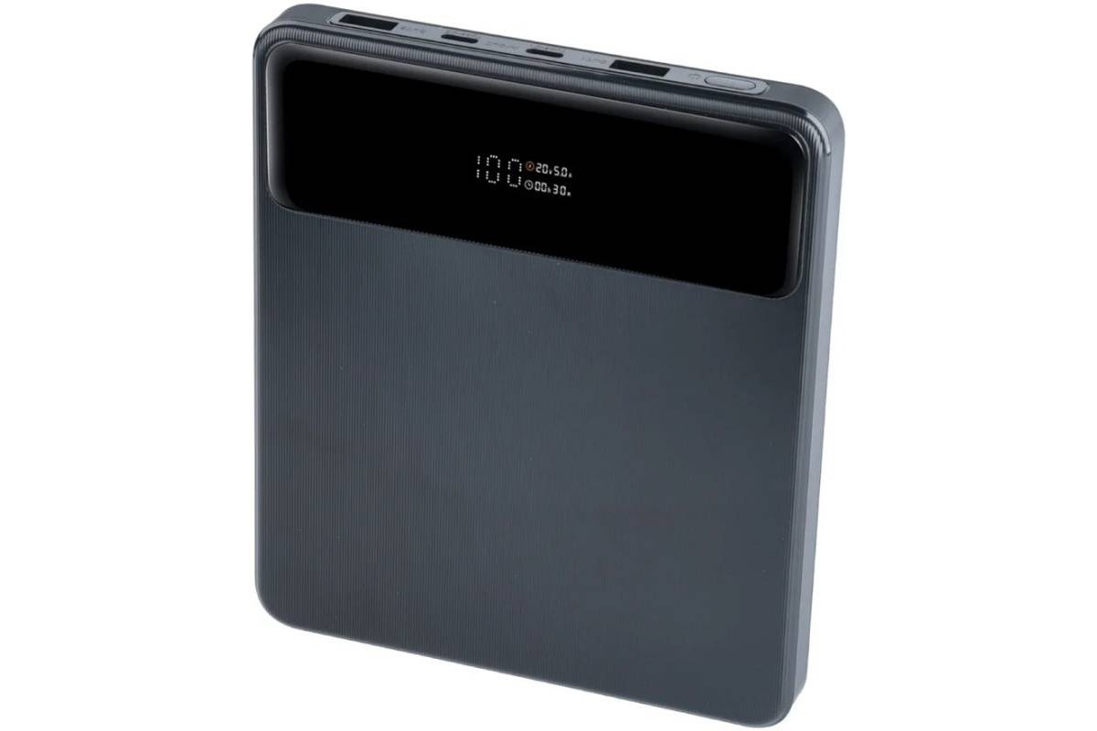 Универсальный дополнительный аккумулятор Power Bank Perfeo LAPTOP 105W 20000 mAh/LED дисплей/PD + QC 3.0/2 Type-C/2USB/Выход: 5A,max105W Black