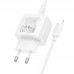 Сетевое зарядное устройство USB-C + кабель Lightning - Type-C HOCO CS53A Surplus single port (один порт)PD25W (белый)