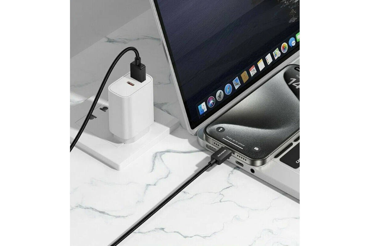 Кабель USB - USB Type-C Borofone BX120 Placer зарядный дата кабель Type-C черные