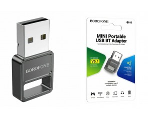 Адаптер BOROFONE DH8 USB BT (черный)