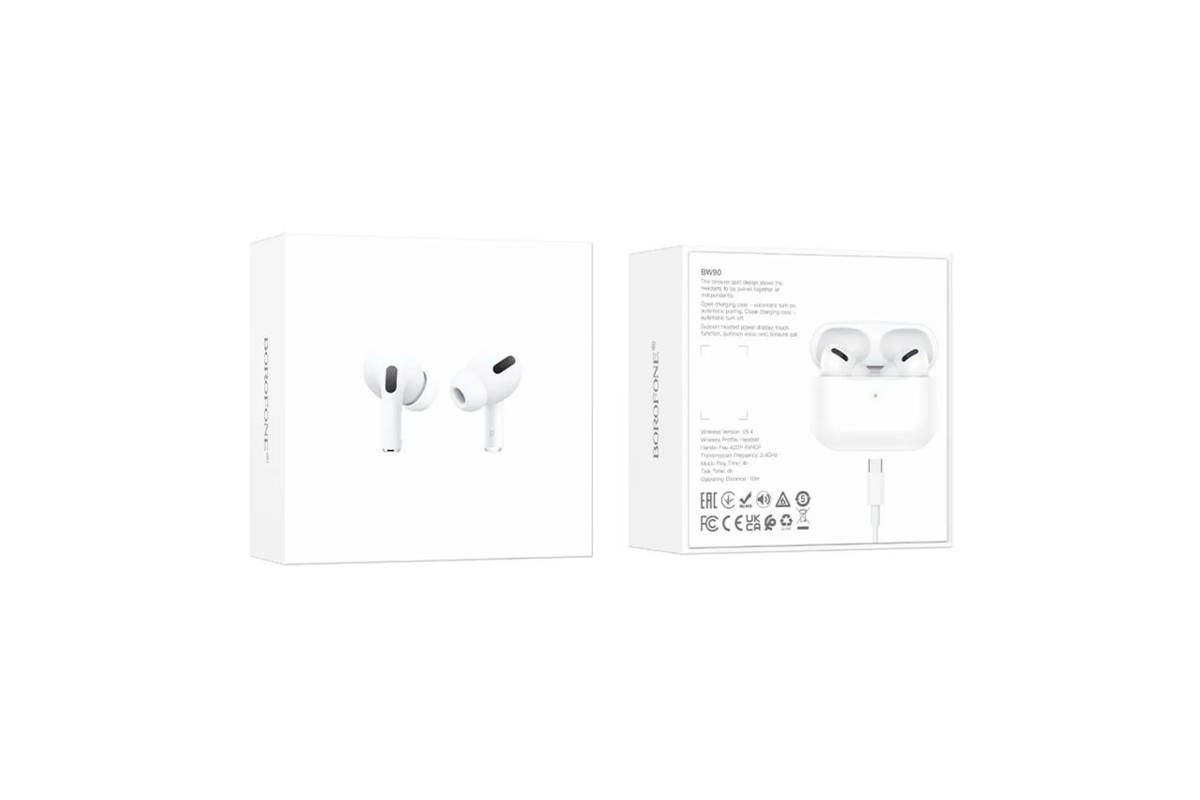 Наушники вакуумные беспроводные BOROFONE BW90 (белый)