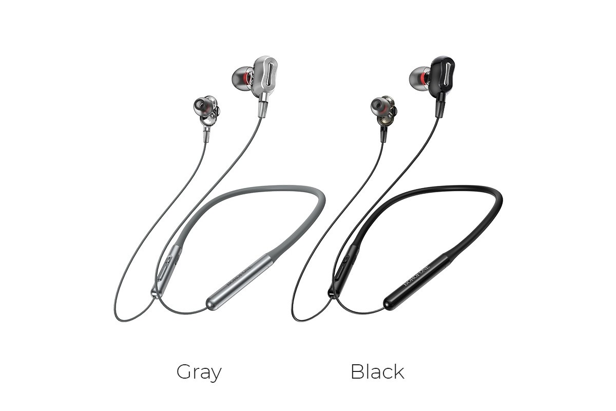 Bluetooth-гарнитура BOROFONE BE31 Peppy double dynamic motion wireless earphonesl 3.5мм цвет серая