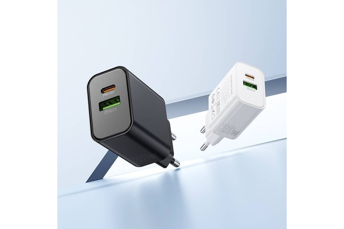 Сетевое зарядное устройство USB-C BOROFONE BA88A PD20W QC3.0 (белый) Сетевое зарядное устройство USB-C BOROFONE BA88A PD20W QC3.0 (белый)