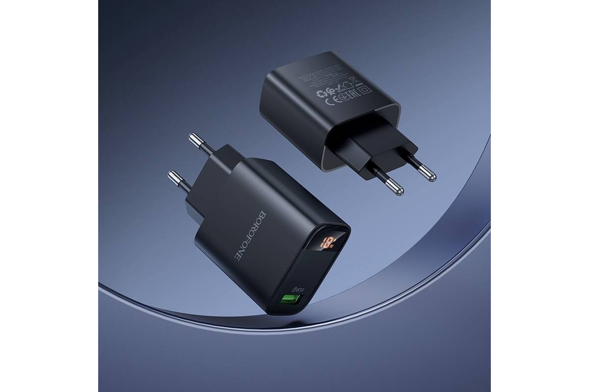 Сетевое зарядное устройство USB-C BOROFONE BA95A QC3.0 (черный)