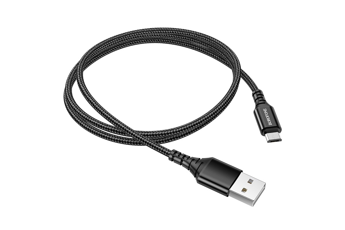 Кабель USB micro BOROFONE BX54 Ultra bright (черный) 1 метр