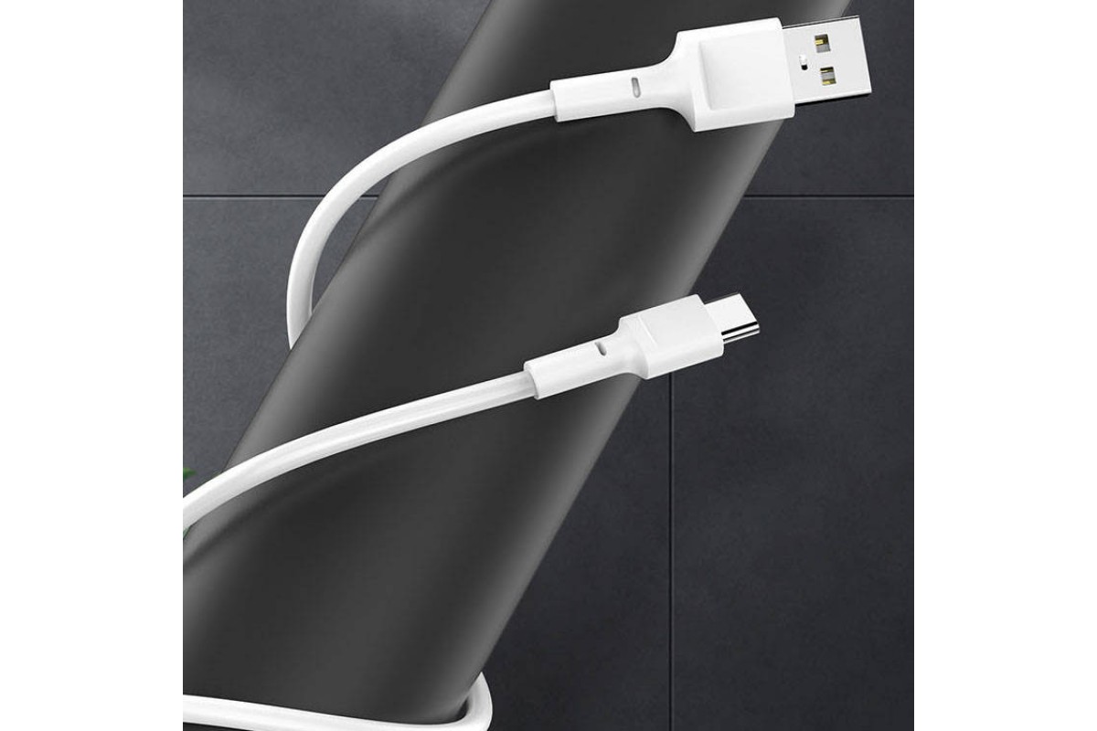 Сетевое зарядное устройство USB + кабель Type-C Sendem OG02 24 Ah (белый)