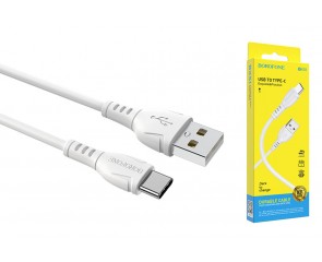Кабель USB - USB Type-C BOROFONE BX51, 3A (белый) 1м