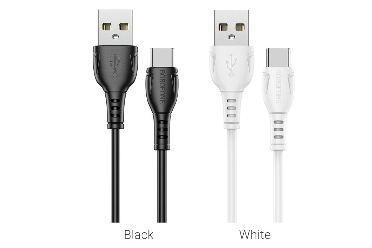 Кабель USB BOROFONE BX51 Triumph charging data cable for Type-C (белый) 1 метр