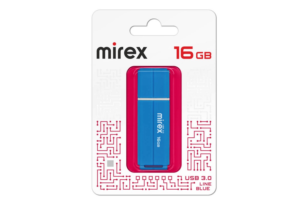 Флешка USB 3.0 Mirex LINE BLUE 16GB (ecopack)