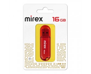 Флешка USB 2.0 Mirex CANDY RED 16GB (ecopack) Флешка USB 2.0 Mirex CANDY RED 16GB (ecopack)