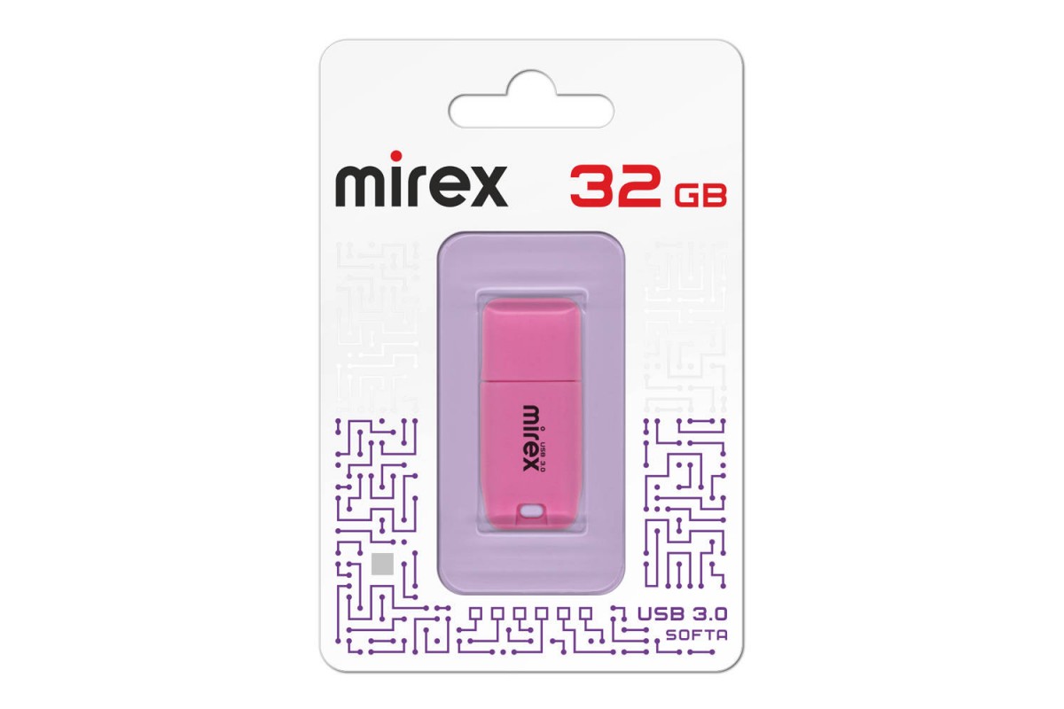 Флешка USB 3.0 Mirex SOFTA PINK 32GB (ecopack)