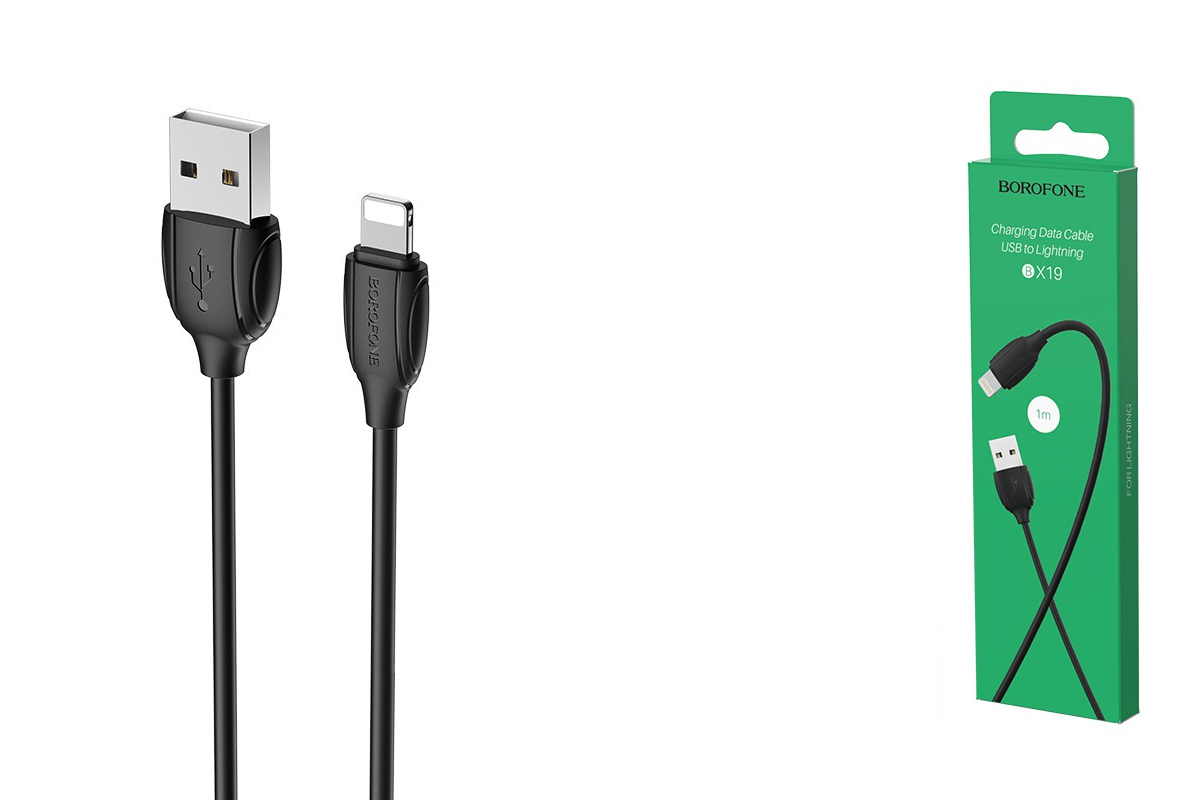 Кабель для iPhone BOROFONE BX19 Benefit charging data cable for Lightning 1м черный