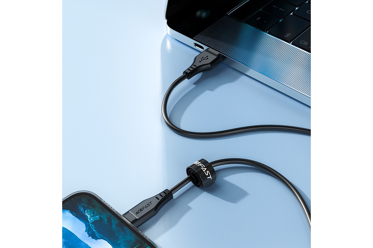 Кабель USB - Lightning ACEFAST C3-01 черный 1,2м