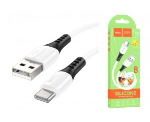 Кабель USB - USB Type-C HOCO X82 силиконовый (белый) 1м 
