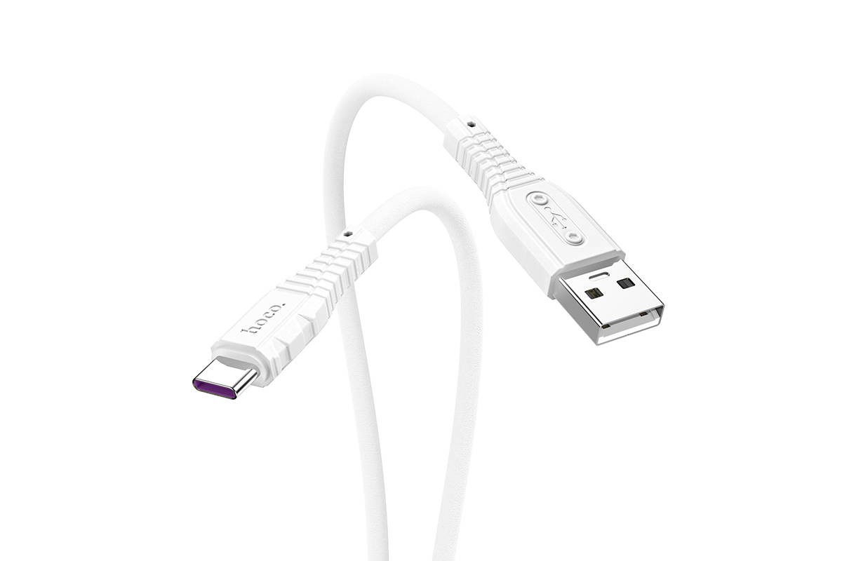 Кабель USB - USB Type-C HOCO X67, 5A (белый) 1м силиконовый