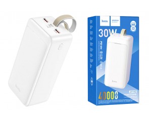 Универсальный дополнительный аккумулятор Power Bank HOCO J111С  30W (40000 mAh) (белый)